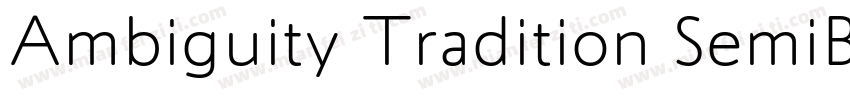 Ambiguity Tradition SemiBold字体转换